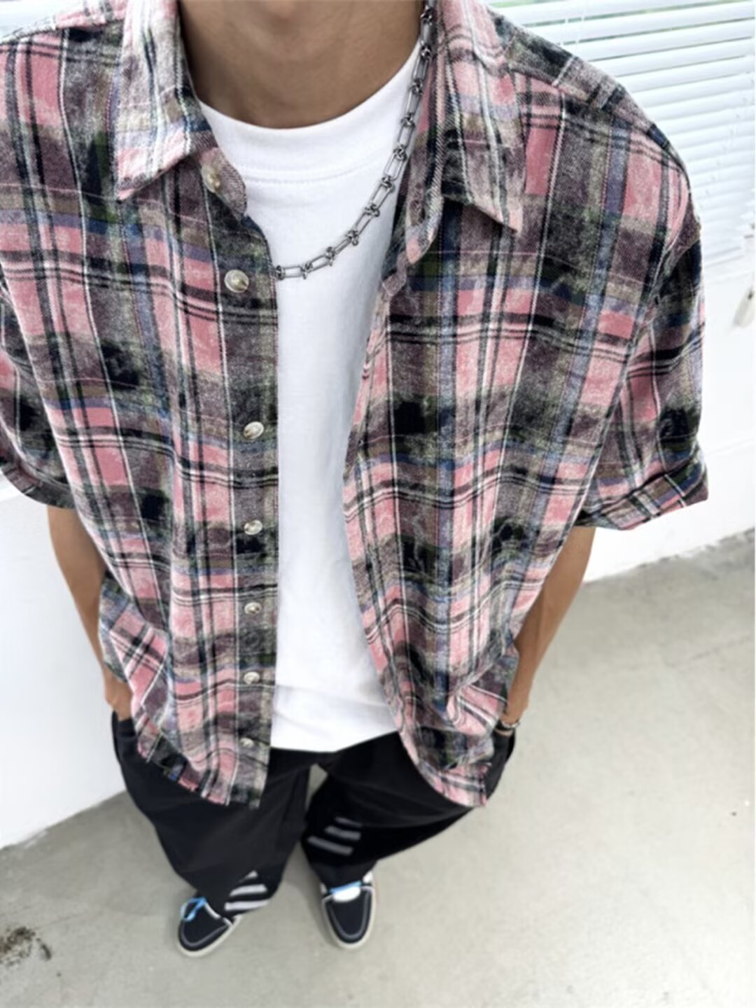 2025复古衬衫男夏装港风学生宽松小众设计感趣味新款男装上衣外穿