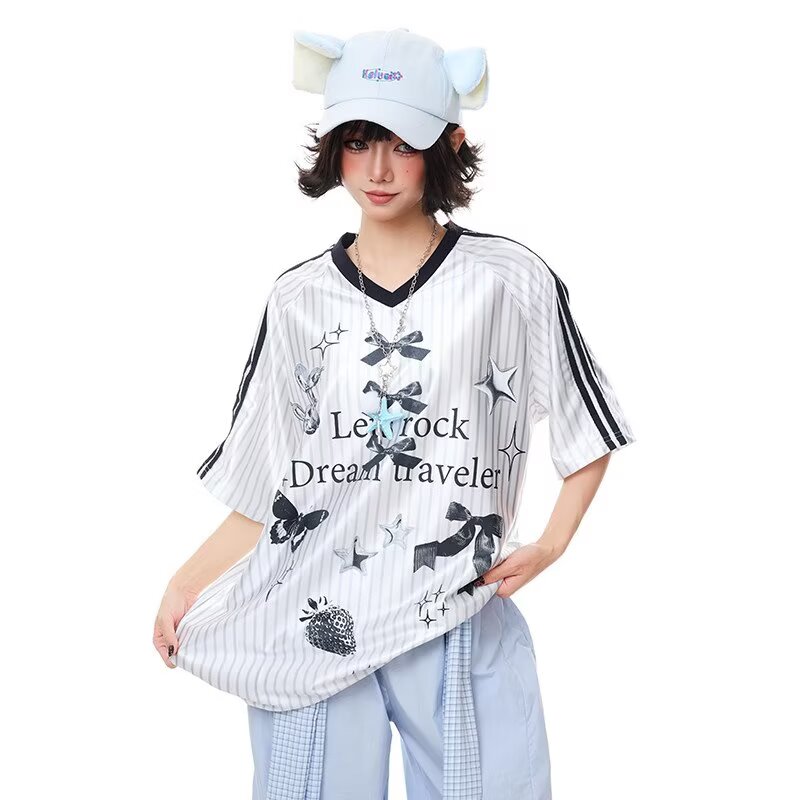 Men's Summer Short Sleeve T-Shirt Korean Style Simple Casual Loose Fit Tee