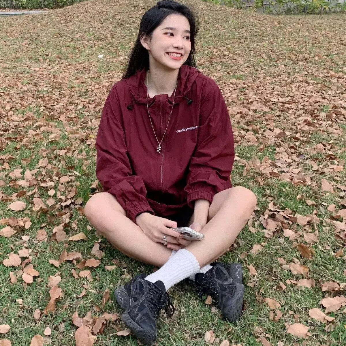 2025 Spring/Autumn Unisex American Style Semi-Zip Windbreaker Jacket