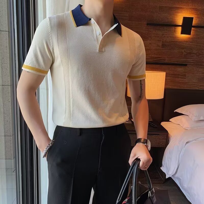 Design Contrast Collar Short Sleeve POLO T-Shirt for Women Summer 2026 New